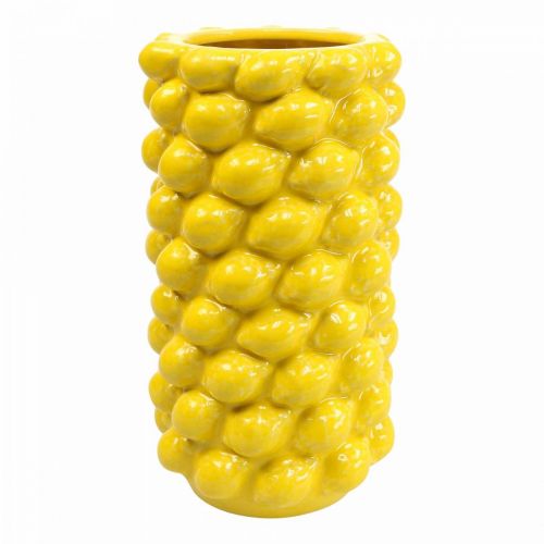 Lemon vase Vase lemon yellow summer decoration Ø15cm H30cm