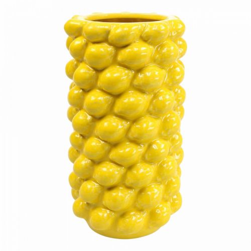Floristik24 Lemon vase vase lemon yellow summer decoration Ø15cm H30cm