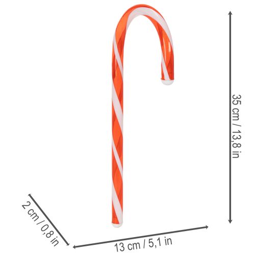 Artificial Candy Cane Red and White Decoration 35cm 3pcs | Floristik24.ie