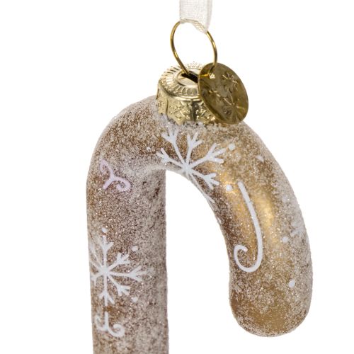 Candy cane glass ornament,