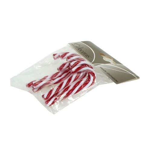 Floristik24 Pendant candy cane red, white 7.5cm 6pcs
