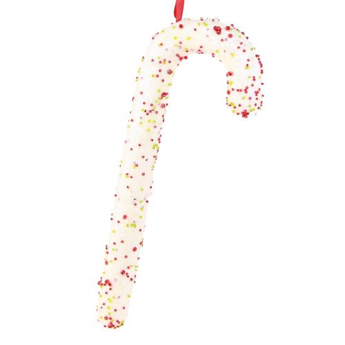 Product Candy Cane Hangers White Colorful Glitter Decoration 30cm 4-Piece Set