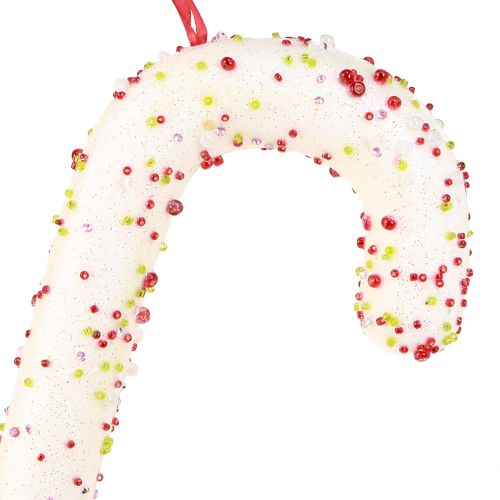 Product Candy Cane Hangers White Colorful Glitter Decoration 30cm 4-Piece Set