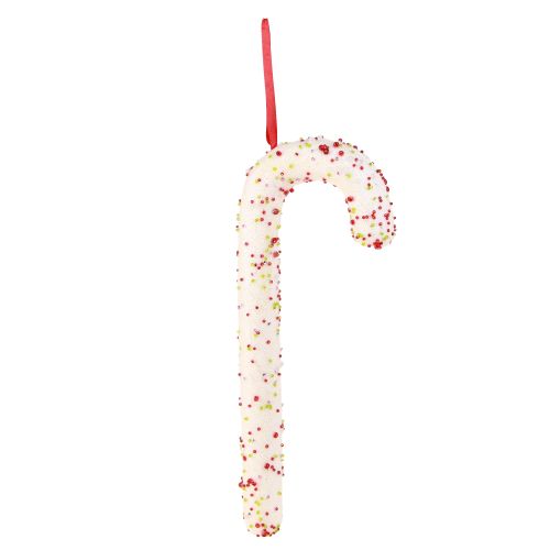 Product Candy Cane Hangers White Colorful Glitter Decoration 30cm 4-Piece Set
