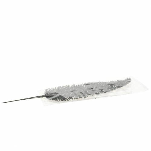 Floristik24 Decorative fern glittering black 3pcs