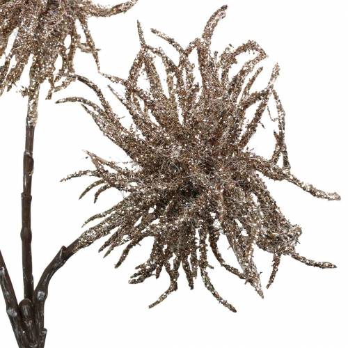 Product Artificial clematis branch champagne with glitter 46cm