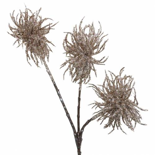 Floristik24 Artificial clematis branch champagne with glitter 46cm