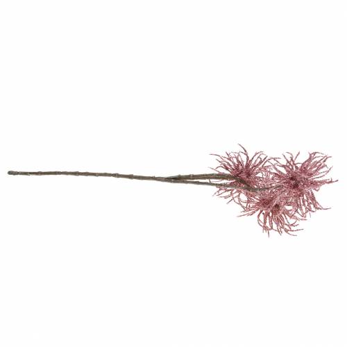Floristik24 Artificial clematis branch pink with glitter 46cm