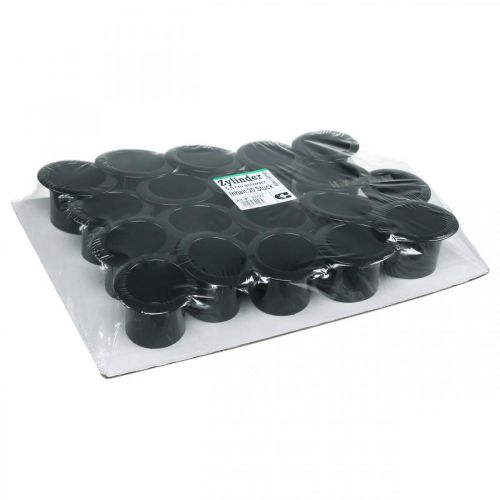 Product Decorative cylinder, New Year's Eve decoration, hat for planting, planter New Year Black H5cm L12cm 20 pcs