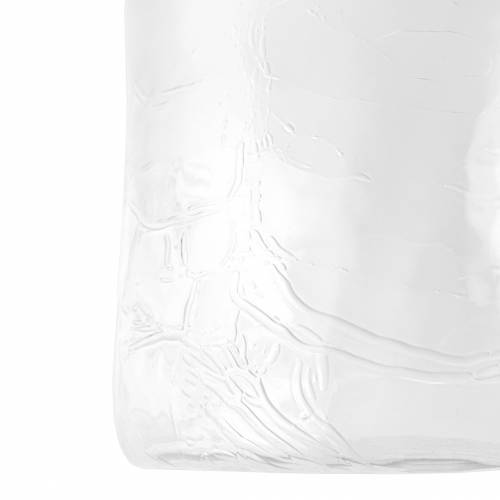 Floristik24 Cylindrical glass vase Crackle clear, satined Ø13cm H13.5cm