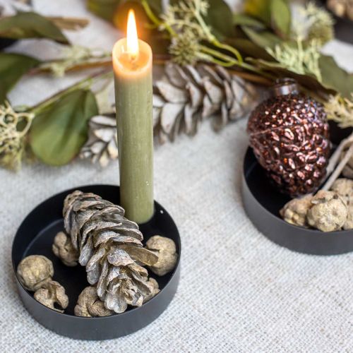Floristik24 Cypress cones nature, Christmas decoration, gold-plated craft cones Ø2–3cm H2.5–3.5g 330g