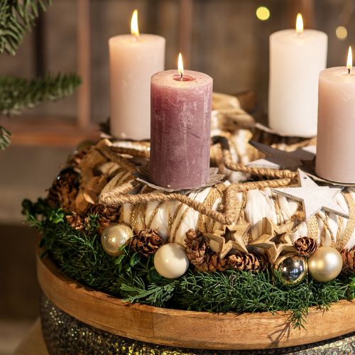 Floristik24 Advent decoration, Christmas decoration star, decorative star jute W24.5cm 5 pcs