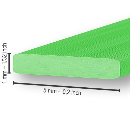 Product Aluminum flat wire, apple green, 5mm, 10m, bendable, decoration