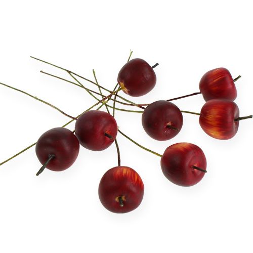 Floristik24 Mini apples on wire 2cm 48 pcs