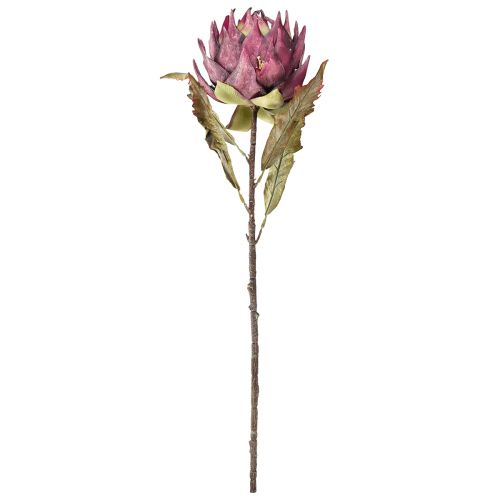 Artichoke artificial Large artificial flower Dry Look Purple 76cm | Floristik24.ie