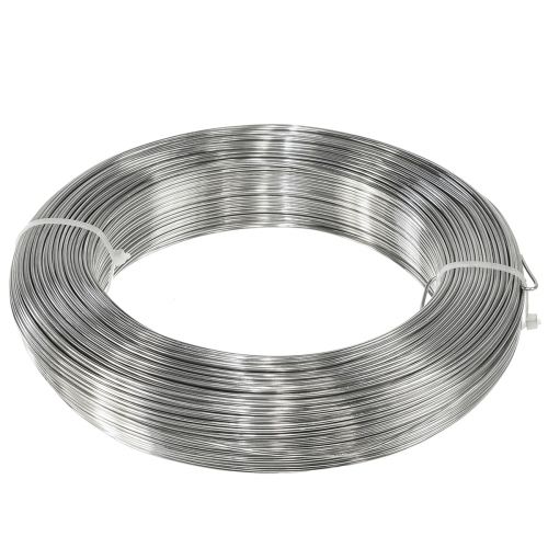 Product Aluminum wire, silver, craft wire, decorative wire, 1.5mm, 1000g for jewelry, floristry and DIY projects