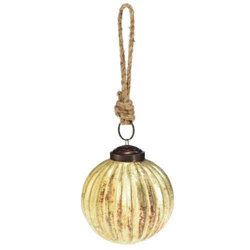 Product Tree balls gold Christmas balls glass Ø7cm H7,5cm 6pcs