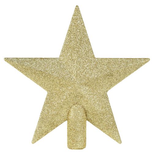 Product Glittering golden tree topper 19cm Ø – shatterproof and sparkling, ideal for festive Christmas trees