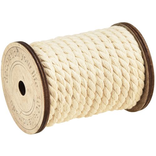 Cotton cord decorative cord cream Ø6mm 5m each 2pcs