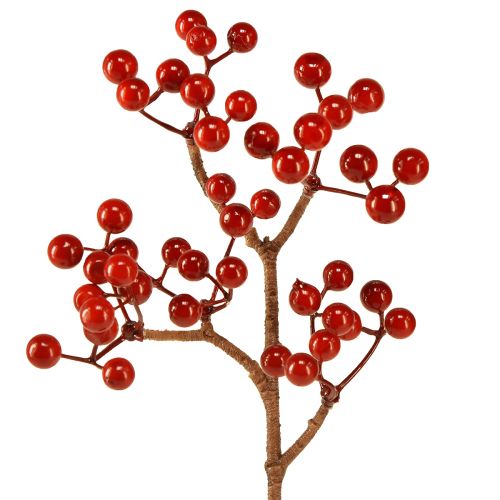 Product Bright Red Berry Branches – Ideal for Festive Decorations, 30 cm – Set of 6