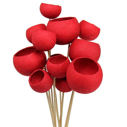 Floristik24 Bell Cup on a stick Mix Red 15 pcs