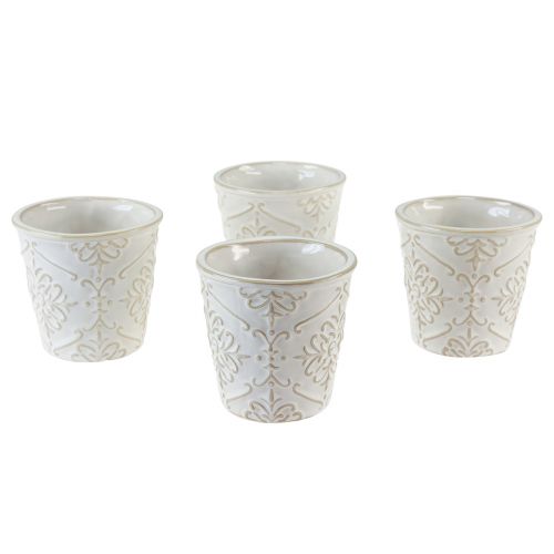 Product Planter Ceramic Plant Pot White Ø7cm H8cm 4pcs