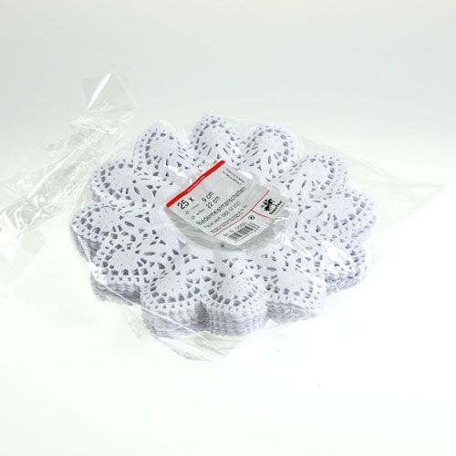 Product Paper lace flower bouquet holders 22cm 25 pieces