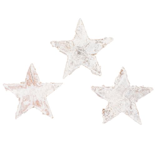Birch stars mini 2cm - 2.5cm whitewashed 150 pcs buy online | Floristik24.ie