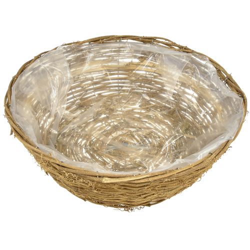 Product Large flower bowl, planting basket with vines, Ø40cm H13cm, natural decoration, table decoration, unique piece