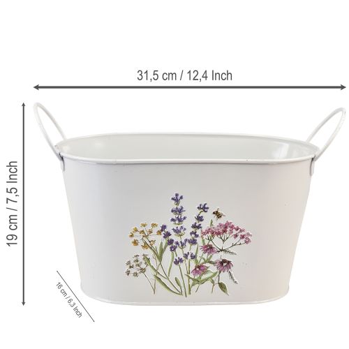 Product Metal flower bowl, planter, cachepot, 27×16×15.5cm