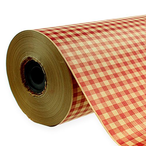 Floristik24 Flower silk 75cm checkered red 8kg