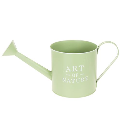 Flower pot, decorative watering can, mint green zinc planter, Ø16.5cm | Floristik24.ie