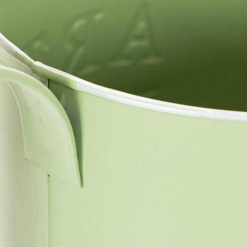 Flower pot, decorative watering can, mint green zinc planter, Ø16.5cm | Floristik24.ie