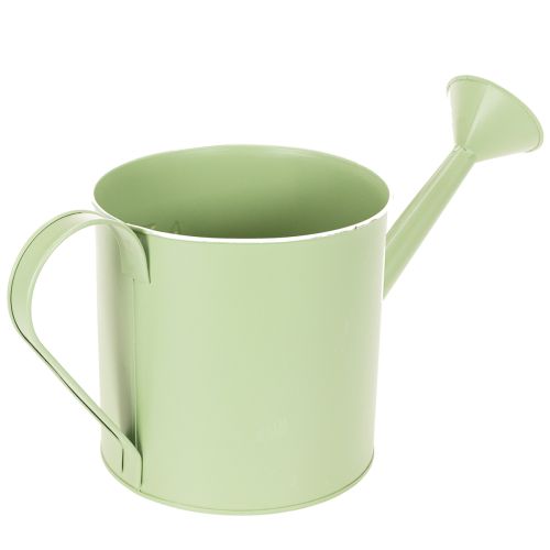 Flower pot, decorative watering can, mint green zinc planter, Ø16.5cm | Floristik24.ie
