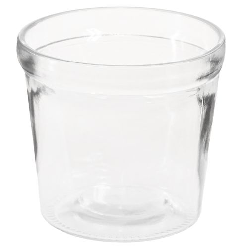 Floristik24 Flowerpot Glass Planter Transparent Ø11cm H10.5cm 2pcs