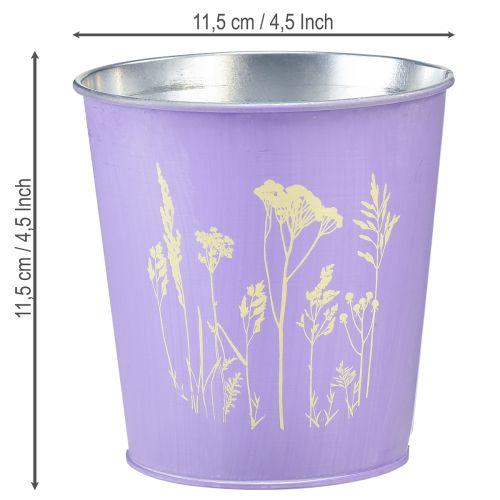 Product Metal flower pot, flower planter, purple, Ø11.5cm, H11.5cm