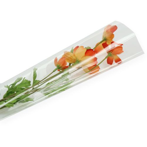 Floristik24 Flower bag blank transparent L60 W14cm - 3cm 50pcs WRONG ARTICLE