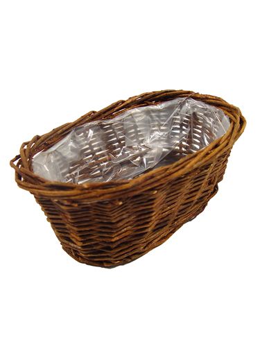 Floristik24 Bread basket approx. 25cm oval unpeeled