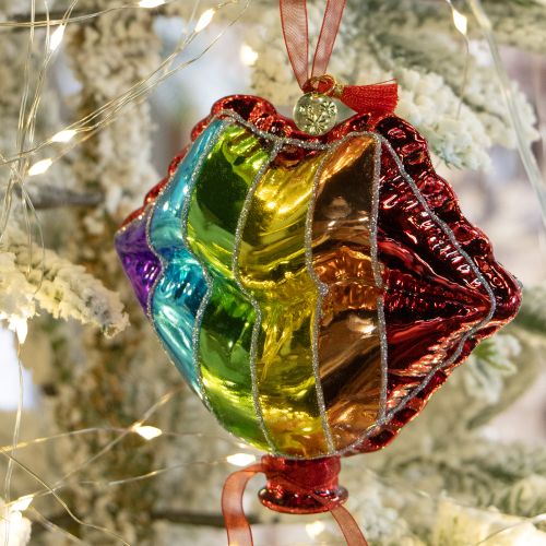 Product Festive glass decoration heart kiss shape Christmas