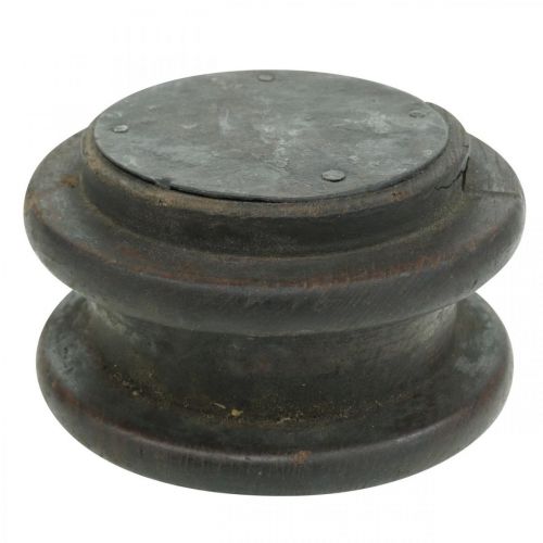 Floristik24 Candle holder, industrial design, decorative pulley, table decoration, vintage look Ø10-10.5cm