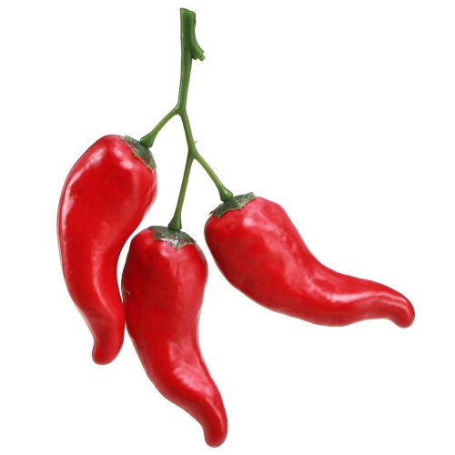 Red chili peppers, food dummy, 9cm on a branch