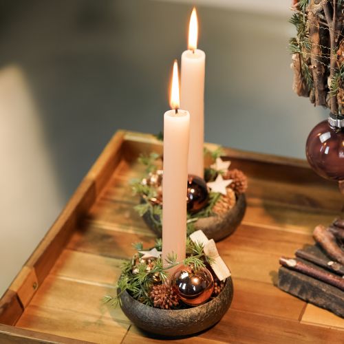 Floristik24 Christmas tree decorations, Christmas balls, tree ball mix brown H4.5cm Ø4cm real glass 24 pcs