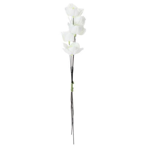 Product Christmas rose on wire, white, 50 pieces