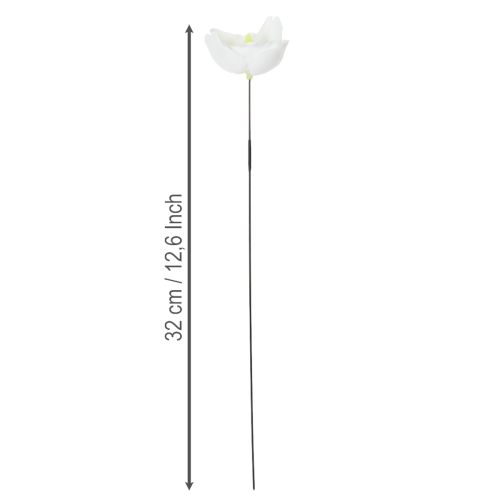 Product Christmas rose on wire, white, 50 pieces