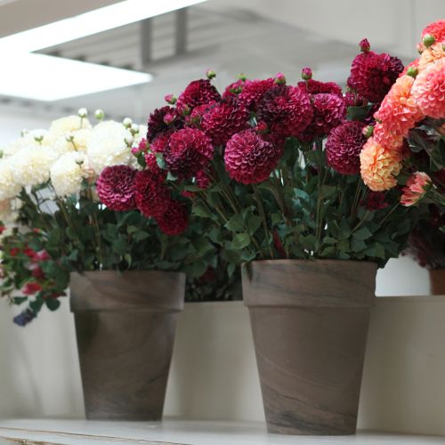 Product Dahlia artificial flowers with purple blossom Ø10cm L80cm 2pcs