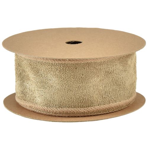 Product Velvet ribbon decorative ribbon jewelry ribbon velvet brown W50mm L8m