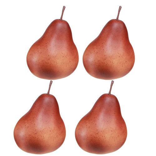 Product Decorative pear, yellow-brown, autumn, harvest, table decoration set of 4, Ø8.5cm