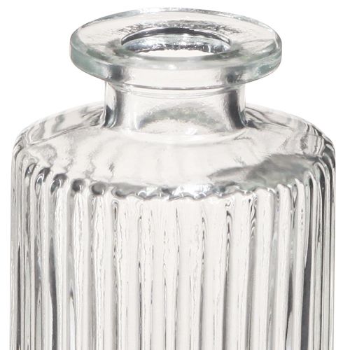 Floristik24 Decorative Bottles Glass Mini Vases Clear Retro H13cm 6 Pcs