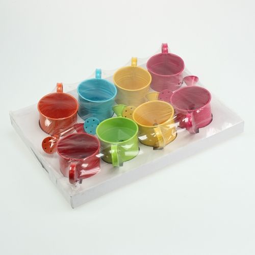Floristik24 Watering can Ø11cm H9cm 8pcs. sorted by color