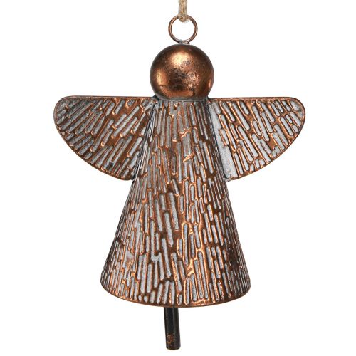 Product Decorative Bell Guardian Angel Metal Bronze 19.5x12x19cm Vintage Shabby Chic Room Decoration
